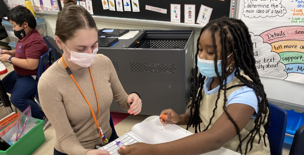 Syracuse Academy of Science and Citizenship 3rd grade class welcomes Syracuse University student teacher who brings fun and creative ideas to help with student engagement.